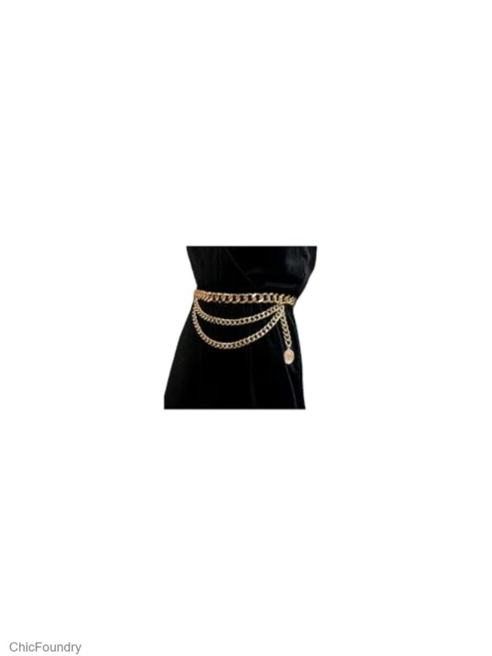 Alloy Bohemian Layered Waist Chain Belt Coin Punk Chunky Body Chain Women's